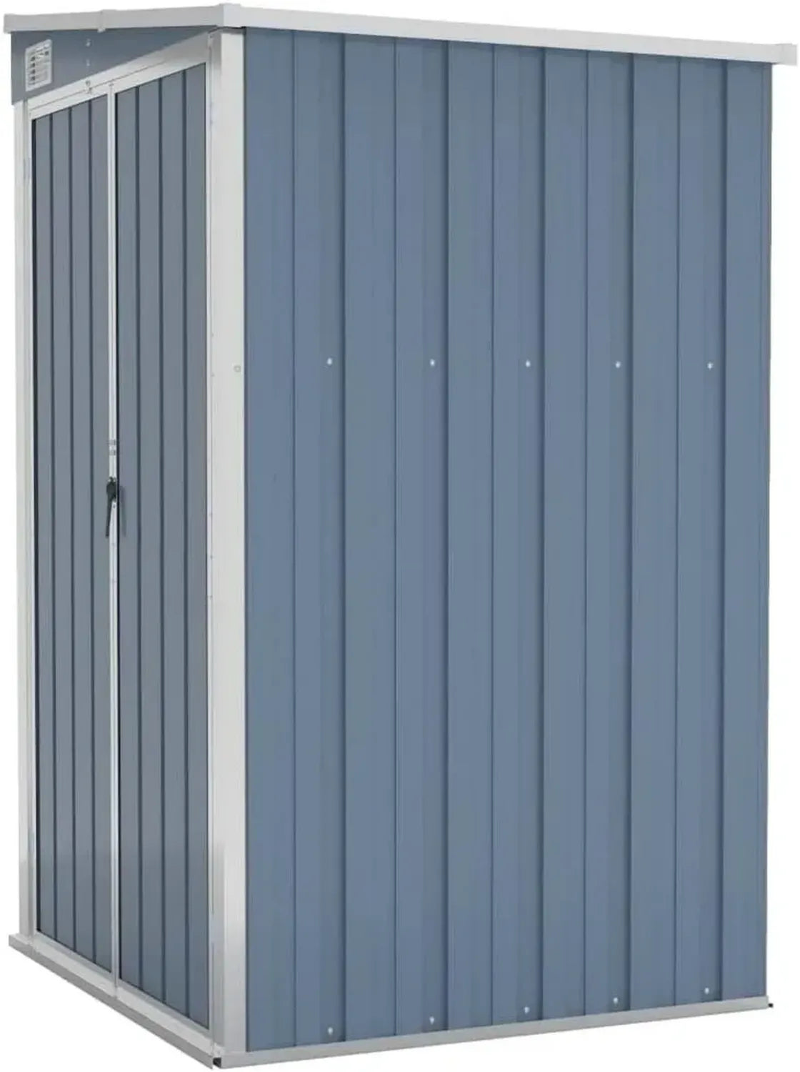 Metallgerätehaus Grau 118x100x178 cm aus Verzinktem Stahl