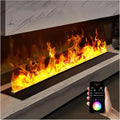 Elektrischer Wasserdampfkamin mit LED-Beleuchtung, 5-fache Flammenanpassung, variable Flammenfarben, App-Steuerung, 1200 mm